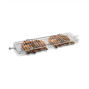 Broche cage produit plats (morceaux de poulets, brochettes) pour combiné de cuisson autonome