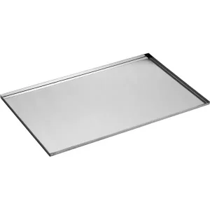 Plaque pâtissière inox 10/10ème bords droits L 600 x P 400 x H 20 mm