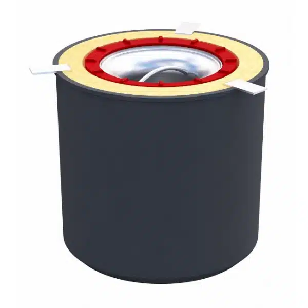 Kit coupe feu isolant thermique avec cloche et support cloche pour siphon 157-75