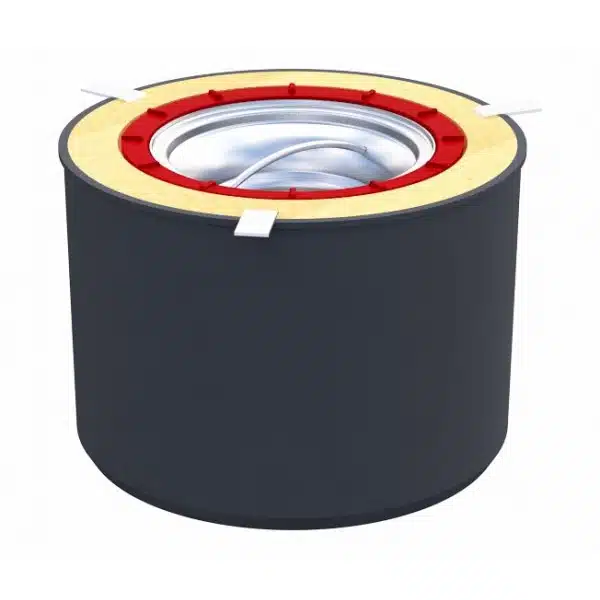 Kit coupe feu isolant thermique avec cloche et support cloche pour siphon 218-110