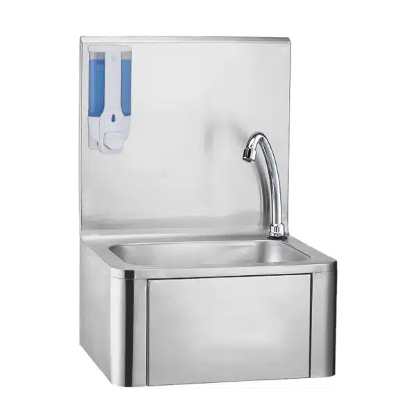 Lave-mains à commande fémorale inox AISI 304