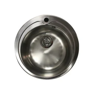 Bac à encastrer rond, évacuation au centre ø 35 mm, pour plonge