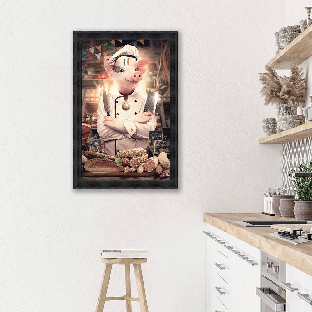 Tableau Cochon Cuisinier Sylvain Binet