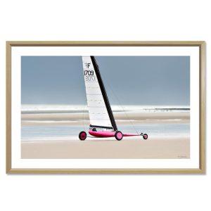 Tableau Georges-Félix Cohen Char à Voile Rose 62x92cm