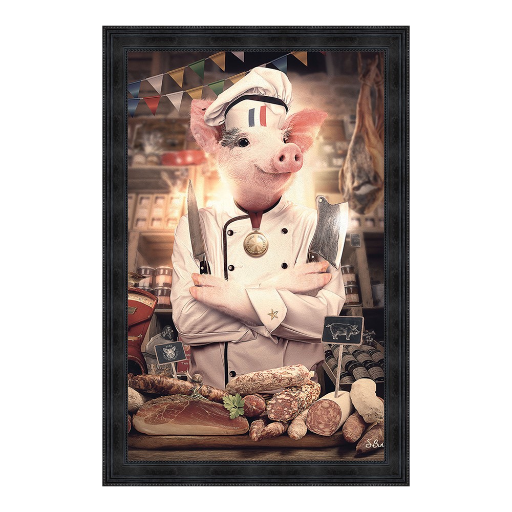 Tableau Cochon Cuisinier Sylvain Binet – Image 2