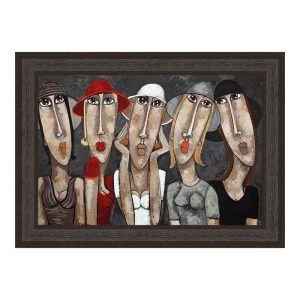 Cadre Gonnin Femmes Avec Chapeaux 53x73cm