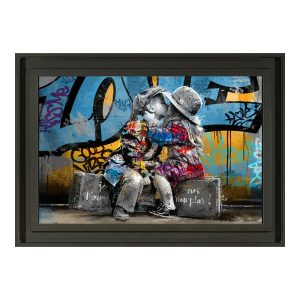 Cadre les Petits Amoureux Voyageurs 51x71cm