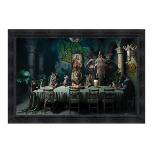 Cadre Repas Entre Animaux Granger 73x103cm