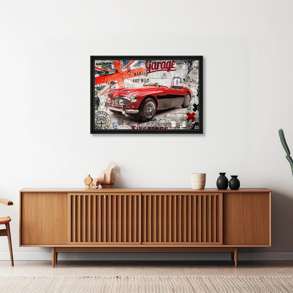 Cadre Red Austin Healey Rubix 68x98cm – Image 2