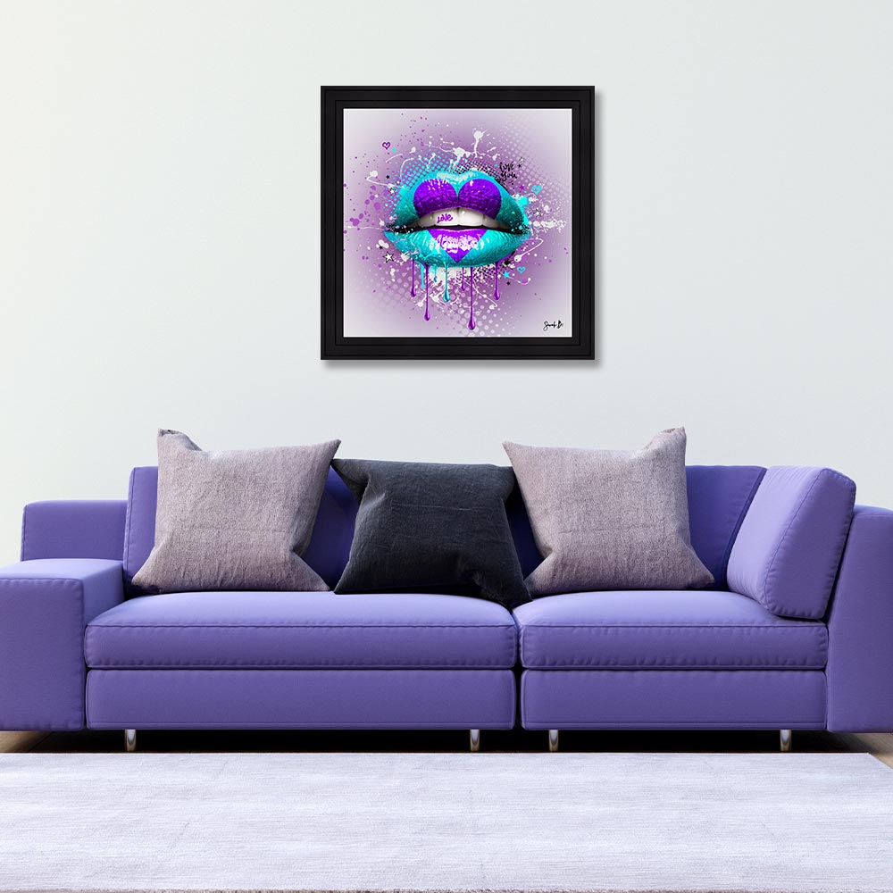 Cadre Love Blue Sarah B. 71x71cm – Image 2