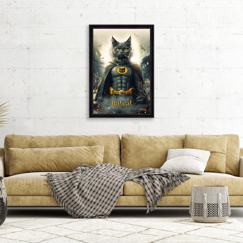 Tableau Bat-Cat Sylvain Binet 63x83cm – Image 2
