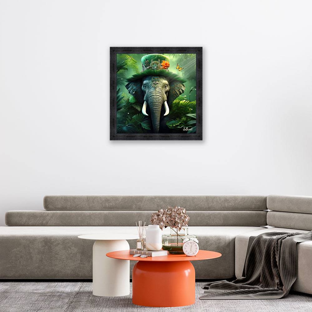 Cadre Éléphant Fantastique Sylvain Binet 73x73cm – Image 2