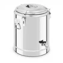 Conteneur isotherme, inox brossé, 22.5 L, avec robinet de vidange