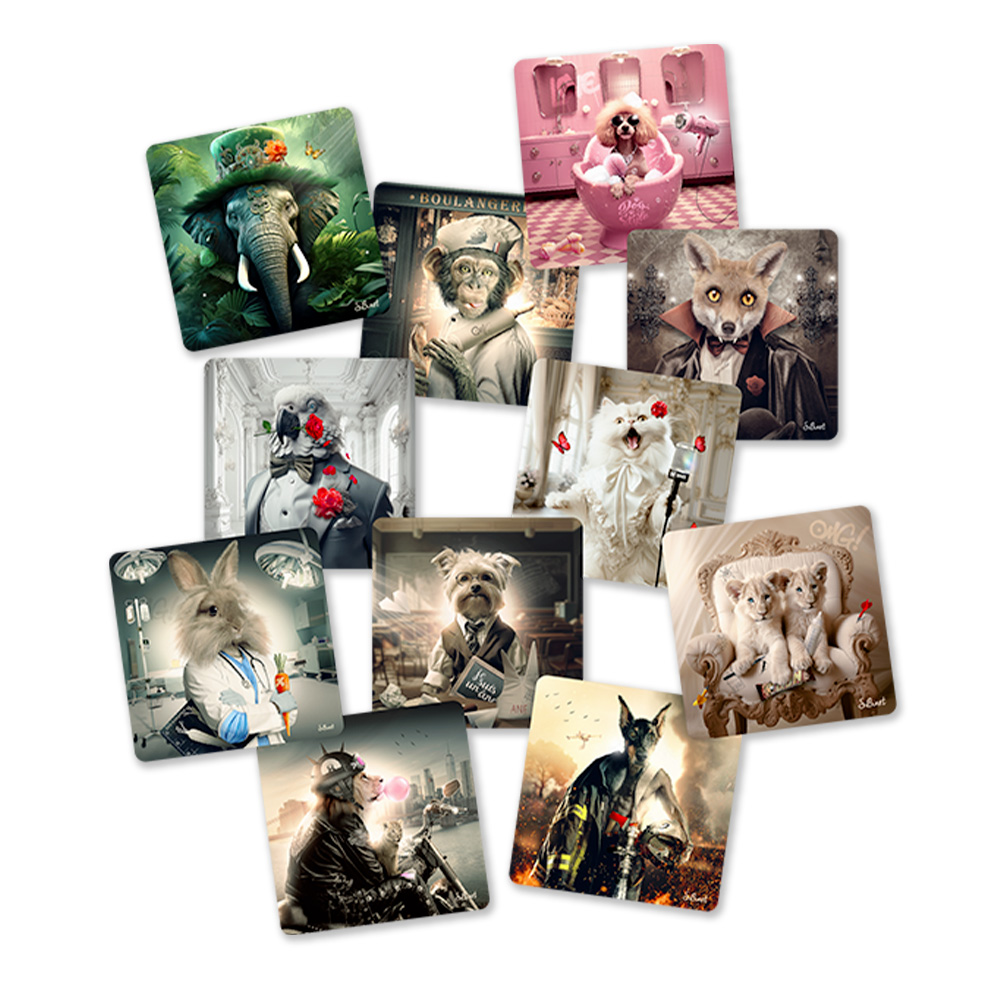 Tableau Dibond Lionceaux Luxury Binet 20x20cm – Image 5