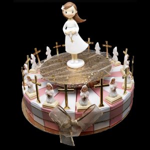 Gâteaux de Dragées Communiante Rose