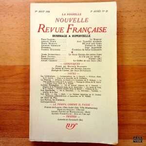 "La nouvelle Nouvelle Revue Française" - N°20 / 1er août 1954