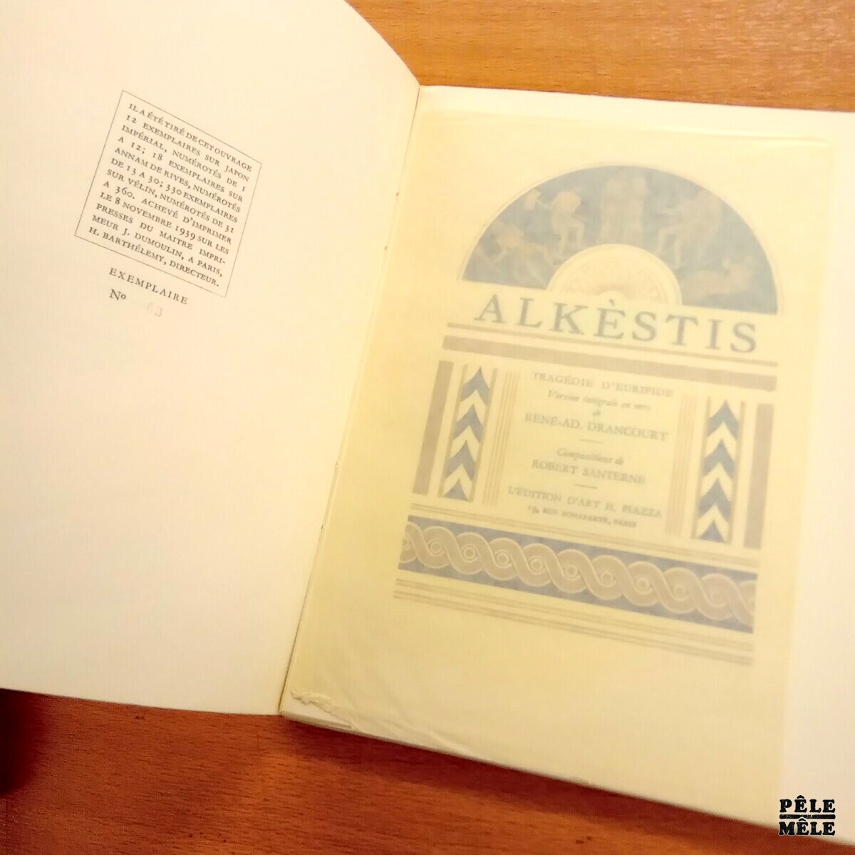 "Alkèstis" - Euripide / Composition de Robert Santerne / Editions d'Art H. Piazza 1940 – Image 5