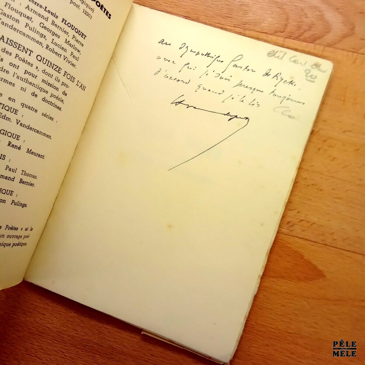 "Voix nues suivi de Trois hommages" - Henri Vandepute / Les cahiers du journal des poètes, Collection 1936 (avec envoi de l'auteur) – Image 3