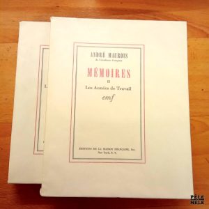 "Mémoires" - André Maurois / Edition originale 1942 / Editions de la Maison française / En deux volumes
