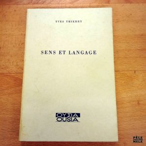 Sens et langage - Yves Thierry (Ousia)