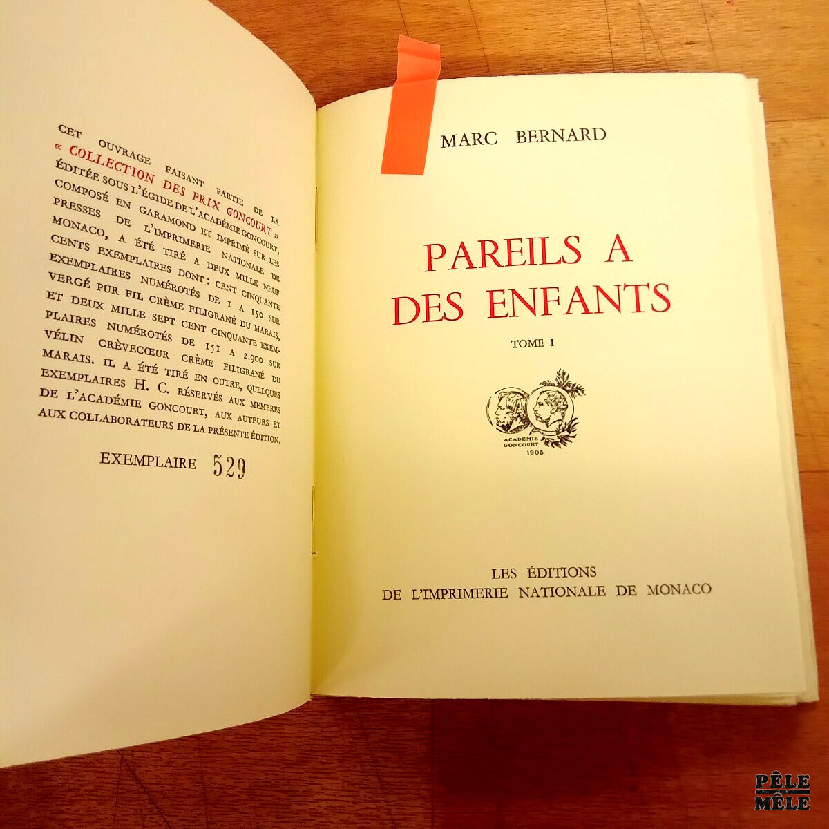 Pareil à des enfants T. 1 & 2 - Marc Bernard (Les Editions de l'imprimerie nationale de Monaco 1941) – Image 4