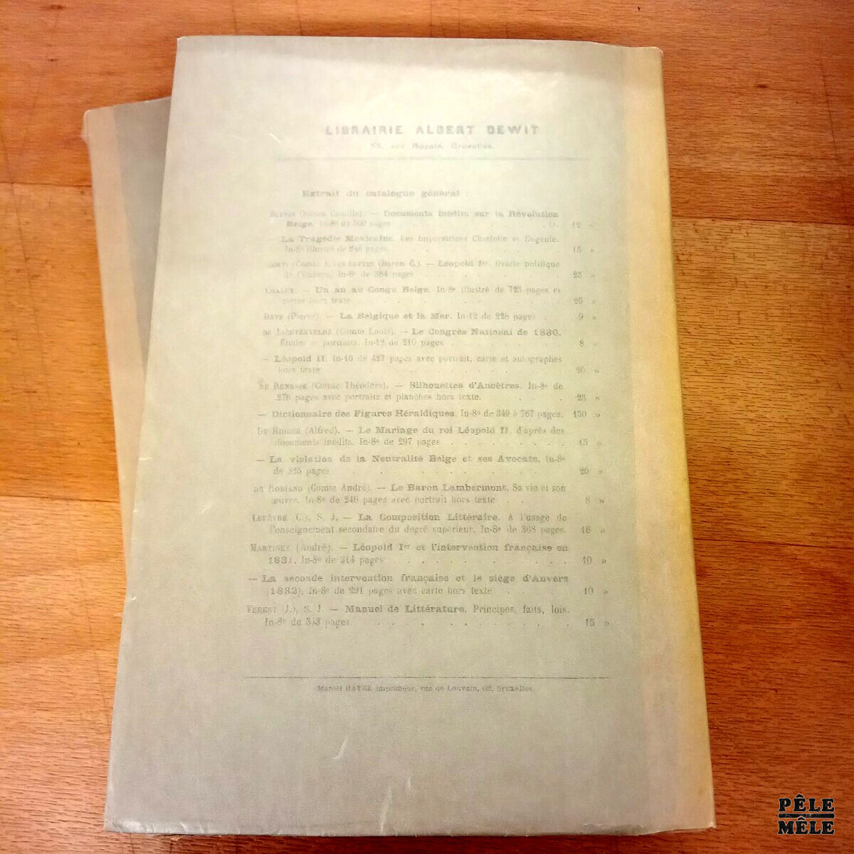 Les types populaires de la littérature française T. 1 & 2 - Georges Doutrepont (Albert Dewit) / Avec envoi de l'auteur / 1928 – Image 2