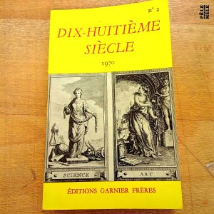 Dix-huitième siècle - N° 2 1970 (Garnier)