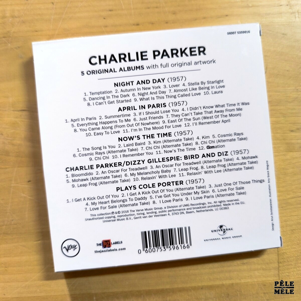 Charlie Parker "5 Original Albums" (VERVE, 2016) / 5 cds – Image 2