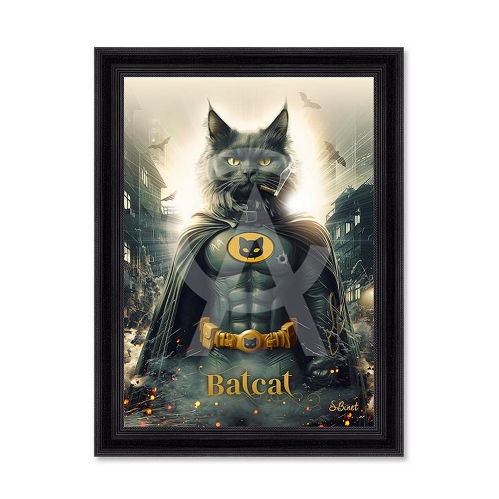 Tableau Bat-Cat Sylvain Binet 63x83cm