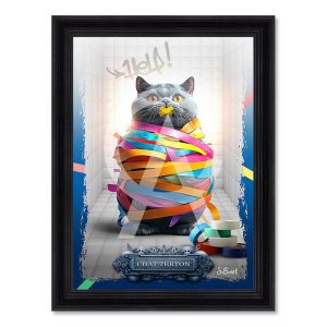 Tableau Chat-Terton Sylvain Binet 63x83cm