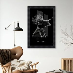 Tableau Cool Monkey Noir et Blanc de Sylvain Binet