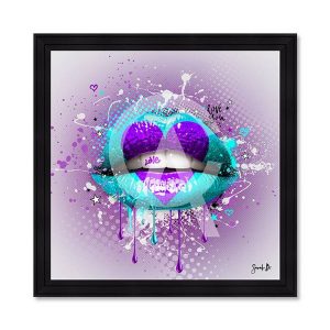 Cadre Love Blue Sarah B. 71x71cm