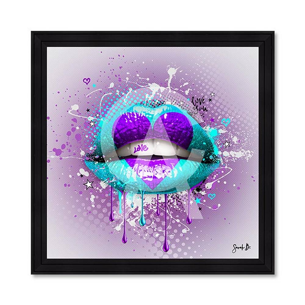 Cadre Love Blue Sarah B. 71x71cm