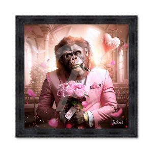 Tableau Sylvain Binet Monkey Love 93x93cm