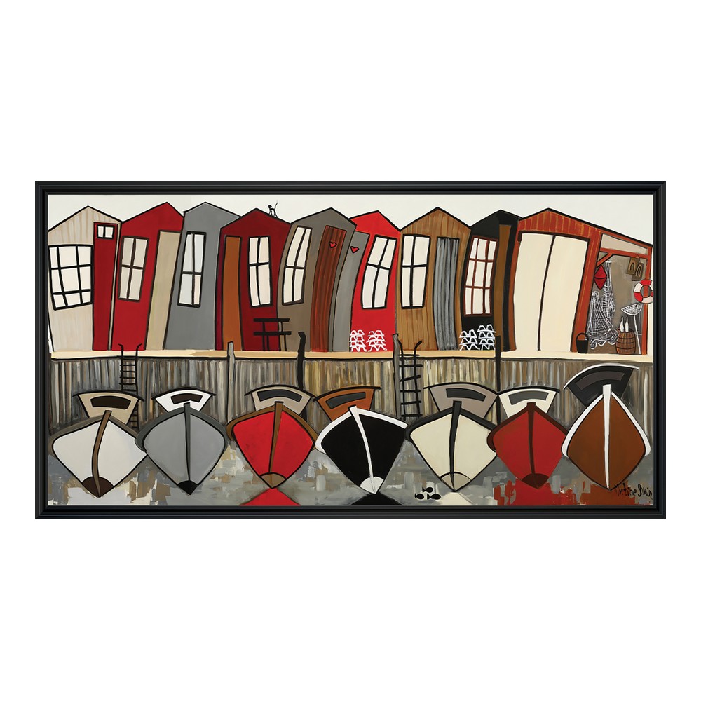 Tableau Paysage Arcachon Martine Gonnin 58×108 cm