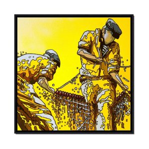 Tableau Pêcheurs Breton Jaunes Coadou