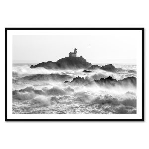 Tableau Mathieu Rivrin Photo Phare N&B 82x122cm
