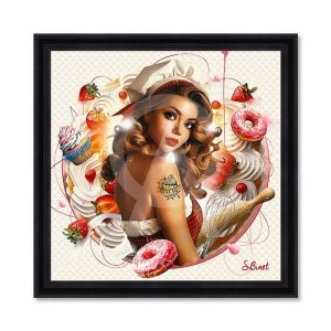 Tableau Sylvain Binet Pin Up Sugar 53x53cm