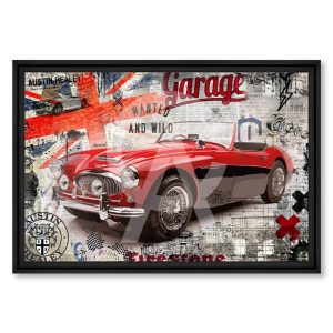Cadre Red Austin Healey Rubix 68x98cm