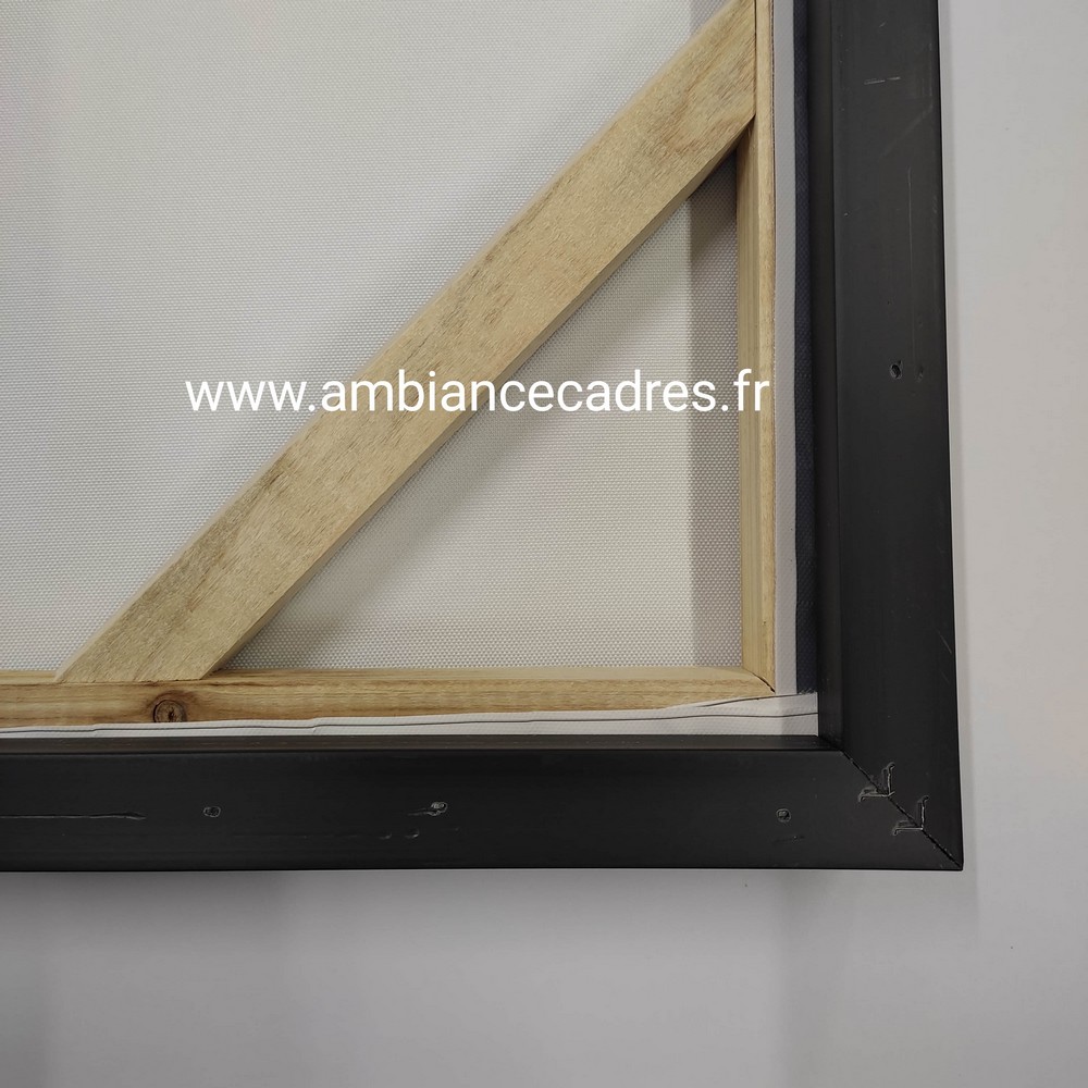 Tableau Rhinocéros Fleurs Colorés Cadre Noir Or 42.5×52.5cm – Image 4