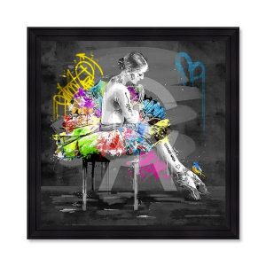 Tableau Romaric La Danseuse et L&rsquo;Oiseau 91x91cm