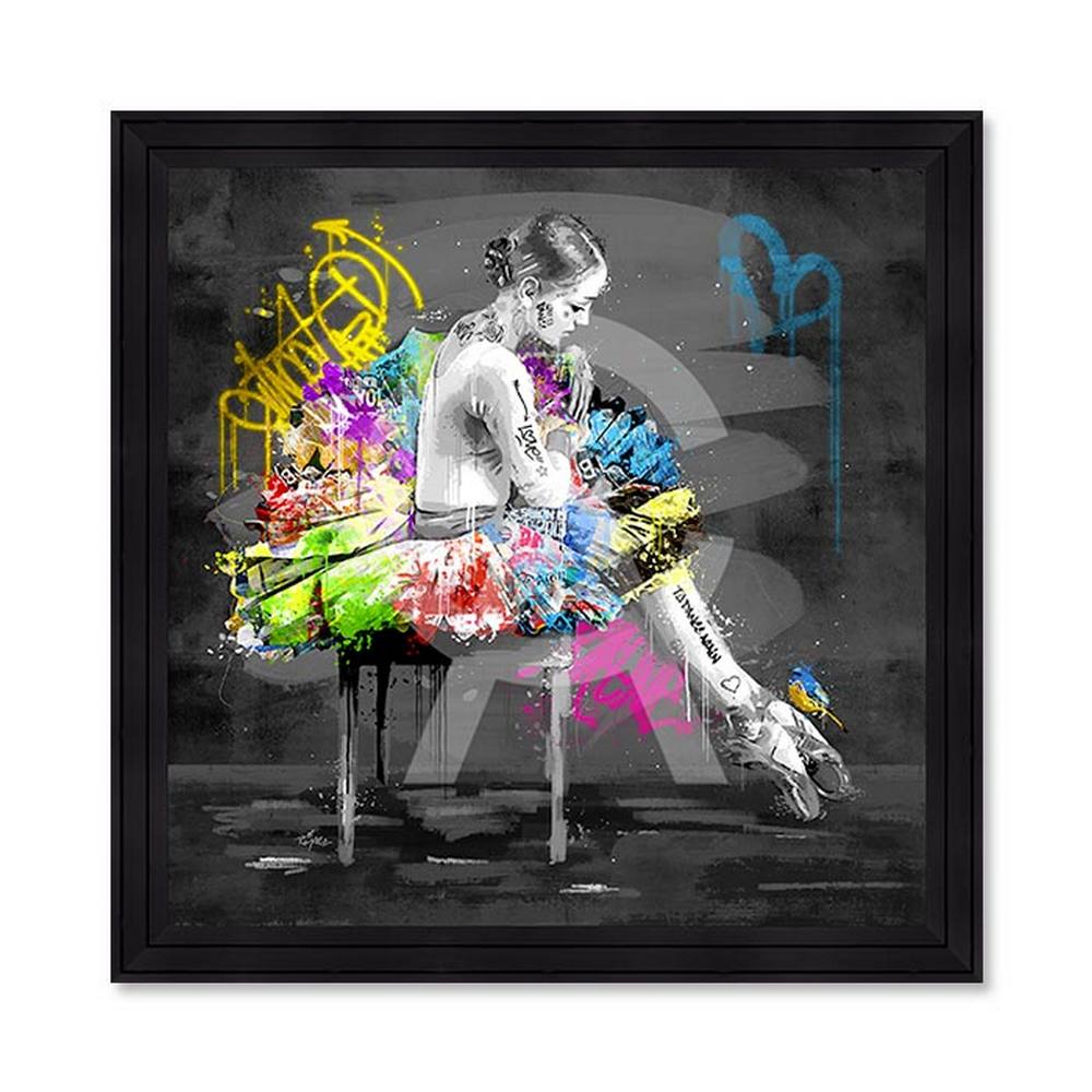 Tableau Romaric La Danseuse et L’Oiseau 91x91cm