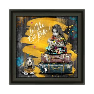 Tableau Romaric la Petite Fille et la Guitare 71x71cm