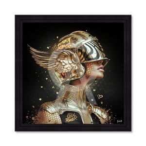 Tableau Sarah B Gold Helmet 91x91cm