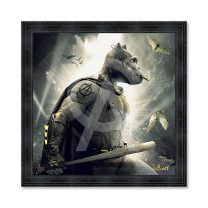 Tableau Sylvain Binet Singe Batman 93x93cm