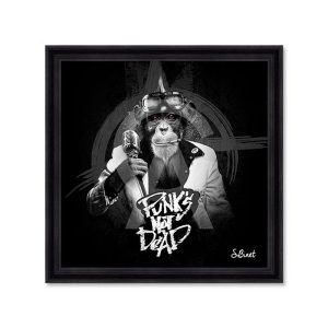 Tableau Singe Punk’s not dead Sylvain Binet