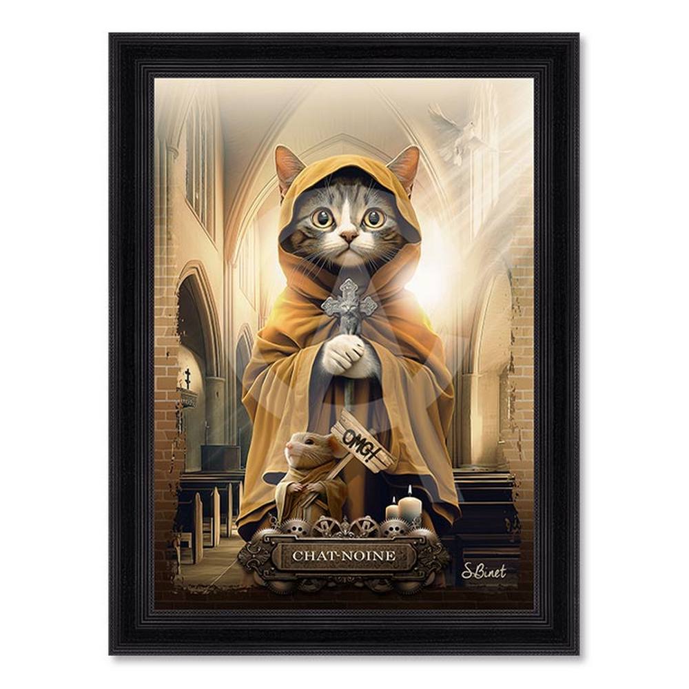 Tableau Chat-Noine Sylvain Binet 63x83cm